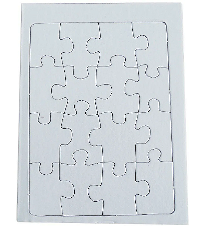 Quebra Cabeça A5 C/Brilho 16 Pçs - Pct 10 Und. ( 14x 19) para Sublimação