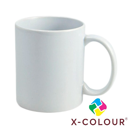 Caneca Branca de Cerâmica Importada AAA 325ml X-Colour
