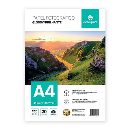 Papel Fotográfico A4 Premium glossy 135g