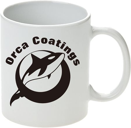 CANECA PARA SUBLIMAÇÃO DE PORCELANA BRANCA CLASSE AAA ORCA 325ML