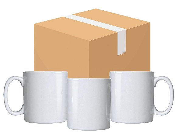 CANECA BRANCA 325ML DE CERÂMICA C/36 UNIDADES, MARCA: ORCA