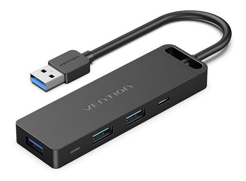 Hub Usb 3.0 6x1 Vention Com Leitor De Cartão