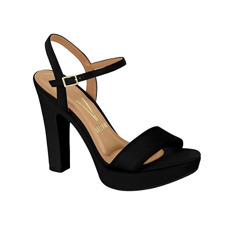 Sandália Vizzano Meia Pata Salto Bloco Pelica