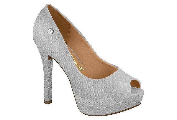 Peep Toe Vizzano Meia Pata Salto 12 Metal Paris - Trapézio Calçados