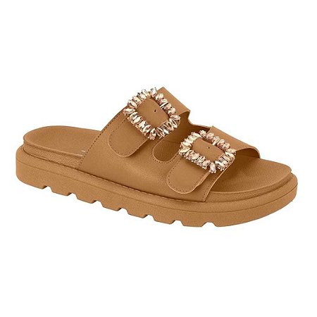 Chinelo Vizzano Flat 2 Fivelas com cristais Pelica