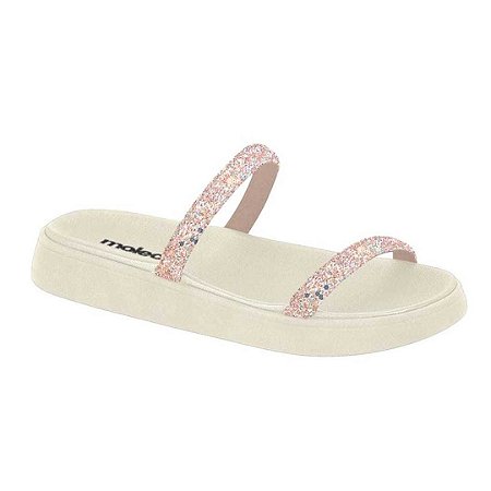 Chinelo Moleca Papete 2 Tiras Maxxi Gliter