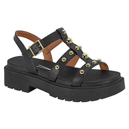 Sandalia Vizzano Flat Tratorada Feminina Tiras Spike