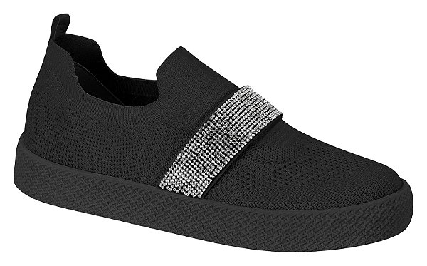 Tênis Beira Rio Knit com Strass