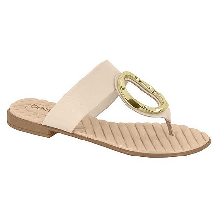 Chinelo Beira Rio Dedo Fivela Oval