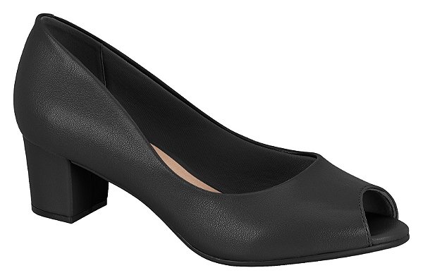 Peep Toe Beira Rio Salto Bloco Baixo
