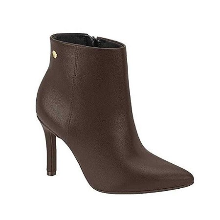 Bota Vizzano Bico Fino Cano Curto Lisa Napa Berlim