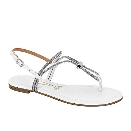 Sandália Vizzano Rasteira Dedo Tira Cristal Pelica