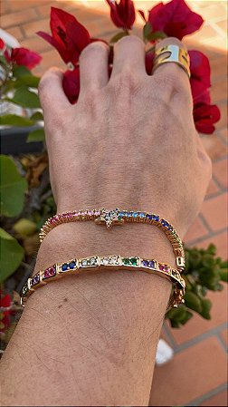 Bracelete Zircônias Rainbow