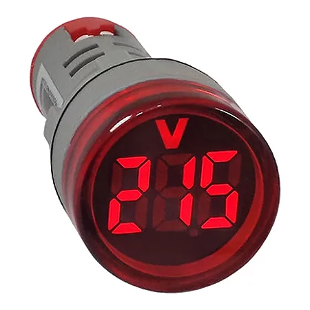 VOLTÍMETRO DIGITAL VERMELHO 50-265VCA V20-2R METALTEX