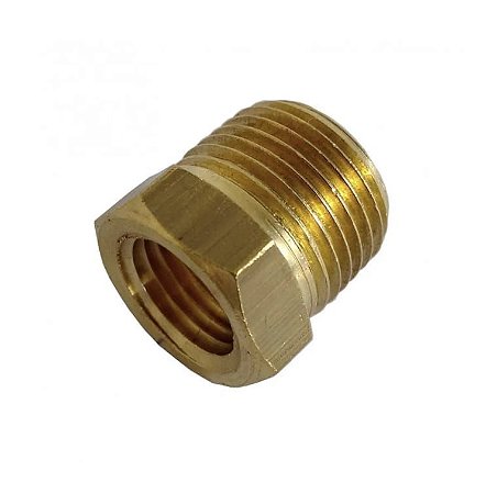 Bucha de redução latão 1/2 x 1/4 NPT