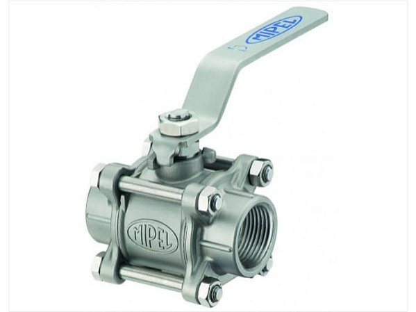 Válvula esfera tripartida PP-I 3/4 NPT