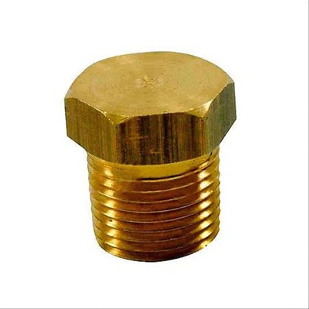 Bujão sextavado latão 1/4 NPT