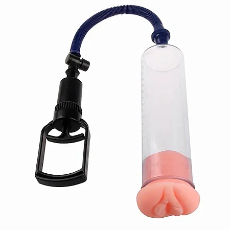 Bomba Peniana Manual Com Sucção E Anel Forma de Vagina