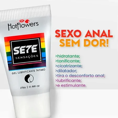Lubrificante Íntimo Anal Sete Sensações com Ação Dessensibilizante 25g