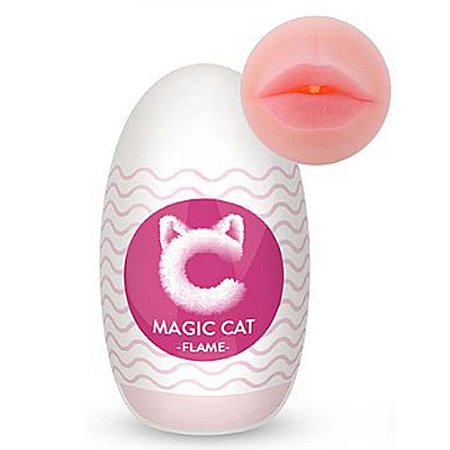 Masturbador  Magic Cat Flame Em Cyberskin Formato Boca