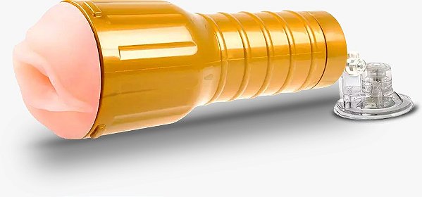Masturbador Vagina Cyber Skin Com Ventosa- Dourado