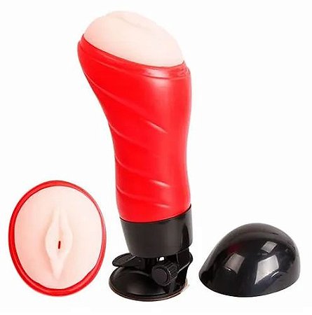 Masturbador Lanterna em Forma de Vagina em Cyberskin com Ventosa de Pressão (SEM VIBRO)