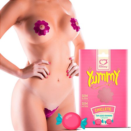 Tapa Sexo Comestível Yummy Sexy Fantasy - Chiclete