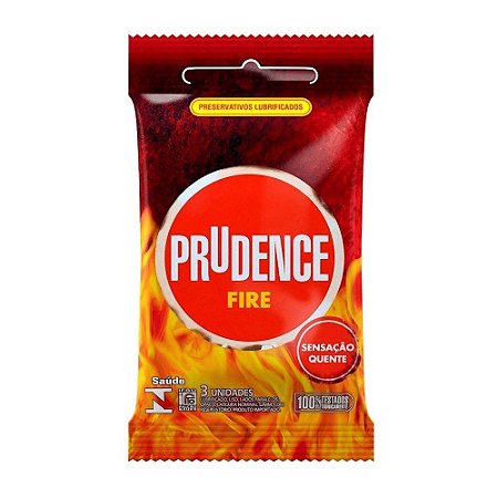 Preservativo Fire Com 3 Unid. Prudence Tm 52Mm