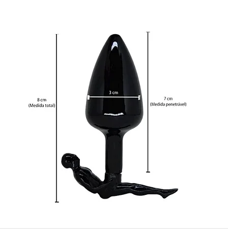 Plug Anal Em Metal Man 8,19X1,75Cm