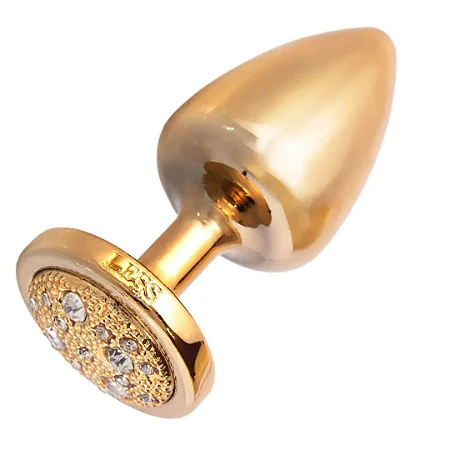 Plug Anal Com Pedra Cravejada DOURADO TAM-M HA144DD