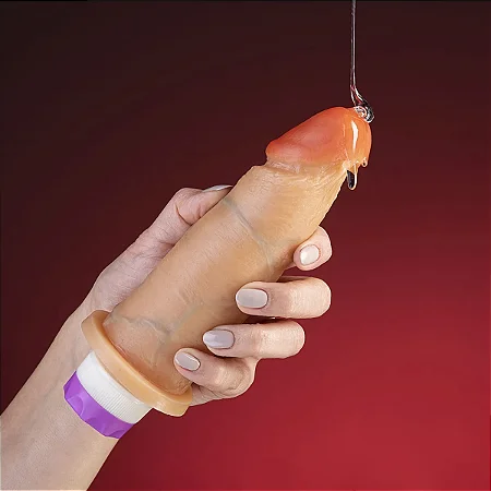 Prótese Peniana no Formato de Pênis Realístico Com Vibro -18cm- Para Uso Anal e Vaginal