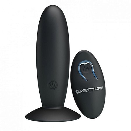 Plug Anal Wireless  Com 12 Vibrações- Com Controle S/ Fio- Pretty Love