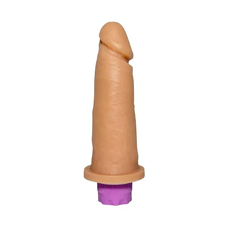 Prótese Peniana no Formato de Pênis Realístico Com Vibro -14cm- Para Uso Anal e Vaginal