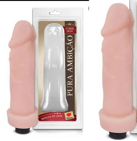Prótese Em Cyberskin Com Vibro Extramente Macio -20x5cm