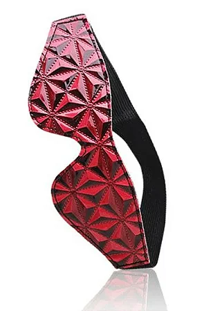 Venda para Olhos Couro Ecológico e Vinil Luxury Fetish-Cor Vermelho-