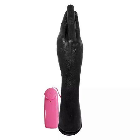 Prótese C/ Vibro Erotic Hand 34,5X7CM - Cor: Black