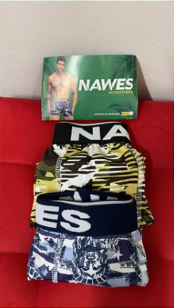 Kit Cueca Boxer Adulto Estampada Nawes Com 2 Cuecas - Tam P