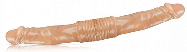 Prótese Duplo Realístico Maciço Pura Luxúria Pele 33x3,5