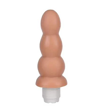 Plug Anal C/ Vibro 16 X 4,50 CM Cor Bege- 2 PILHAS de BRINDE