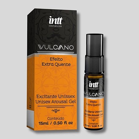 Gel Vulcano Mix de Prazer Excitante Unissex Extra Forte 15ml -Excita, Aquece, Vasodilatador, Vibra e Lubrifica