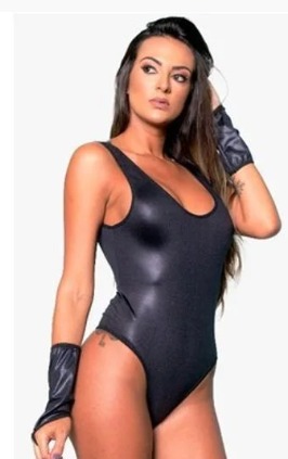 Body Sensual Cirré Natalia 01 Body 01 Par de Luvas