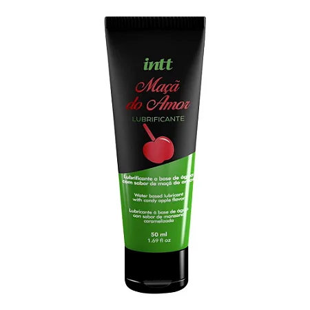 Lubrificante Beijável A Base De Água- Sabor Maça do Amor 50ml- Intt