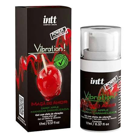 Vibration Gel Excitante Que Vibra Power  Sabor Maçã Do Amor 17Ml Intt