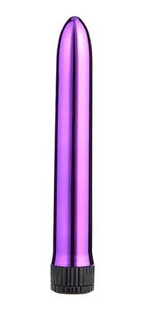 Vibrador Personal Potente Rosa e Metalizado 17 cm, Multivelocidade PILHAS DE BRINDE