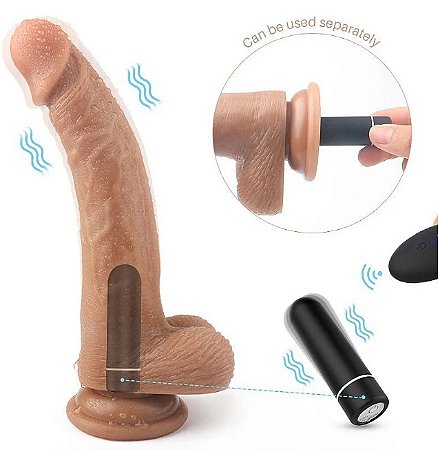 Pênis com Vibro Recarregável Croods 20cm x 3,5 - S-Hande