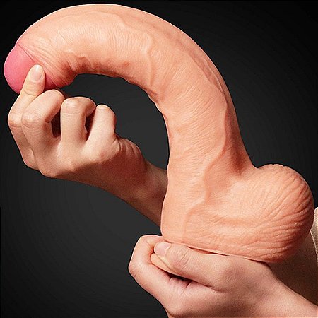 Prótese  Realístico - Nature Cock II - Lovetoy-29 cm de comprimento, sendo 19,5 cm penetráveis, 5,3 cm de espessura