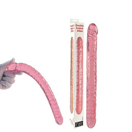 Pênis Dildo Duplo - Double Dones I - Baile Cor: Rosa 36X3,8CM