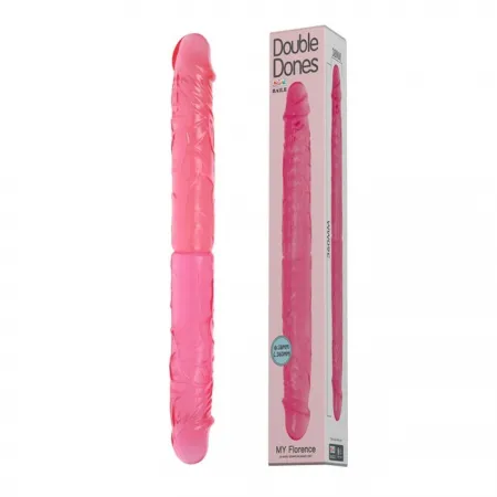 Pênis Dildo Duplo - Double Dones I - Baile Cor: Rosa 36X3,8CM