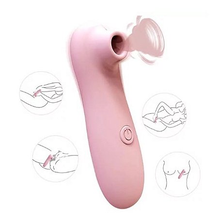 Estimulador De Clitoris com Função De Pulsação – Silicone Aveludado Rosa-Utiliza 2 Pilha AAA