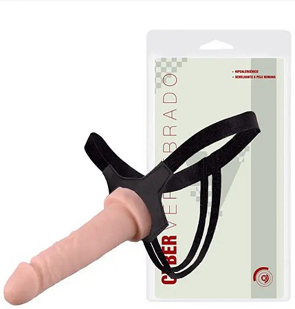 Cinta Com Pênis EM CYBER 18X4CM Cor Bege CKT723